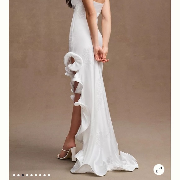 Ronny Kobo Valencia Flounce-Hem High-Low Gown - Picture 3 of 9